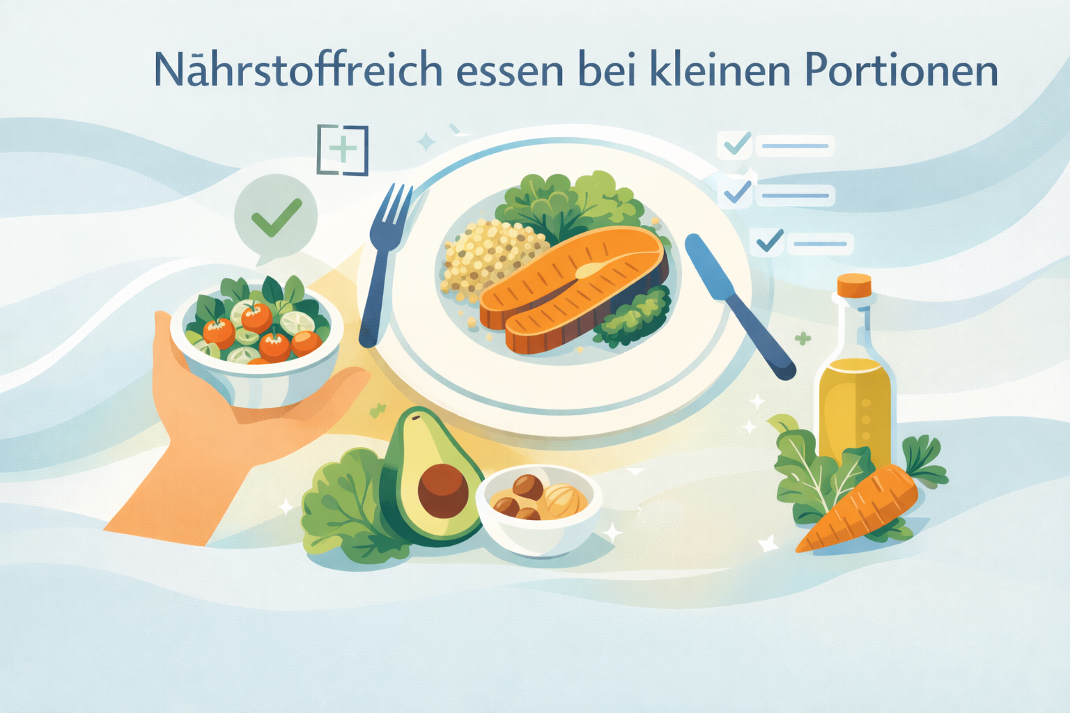 Nährstoffreich essen bei kleinen Portionen (04.03.2026 - Swantje Miegel von happea-me.de)